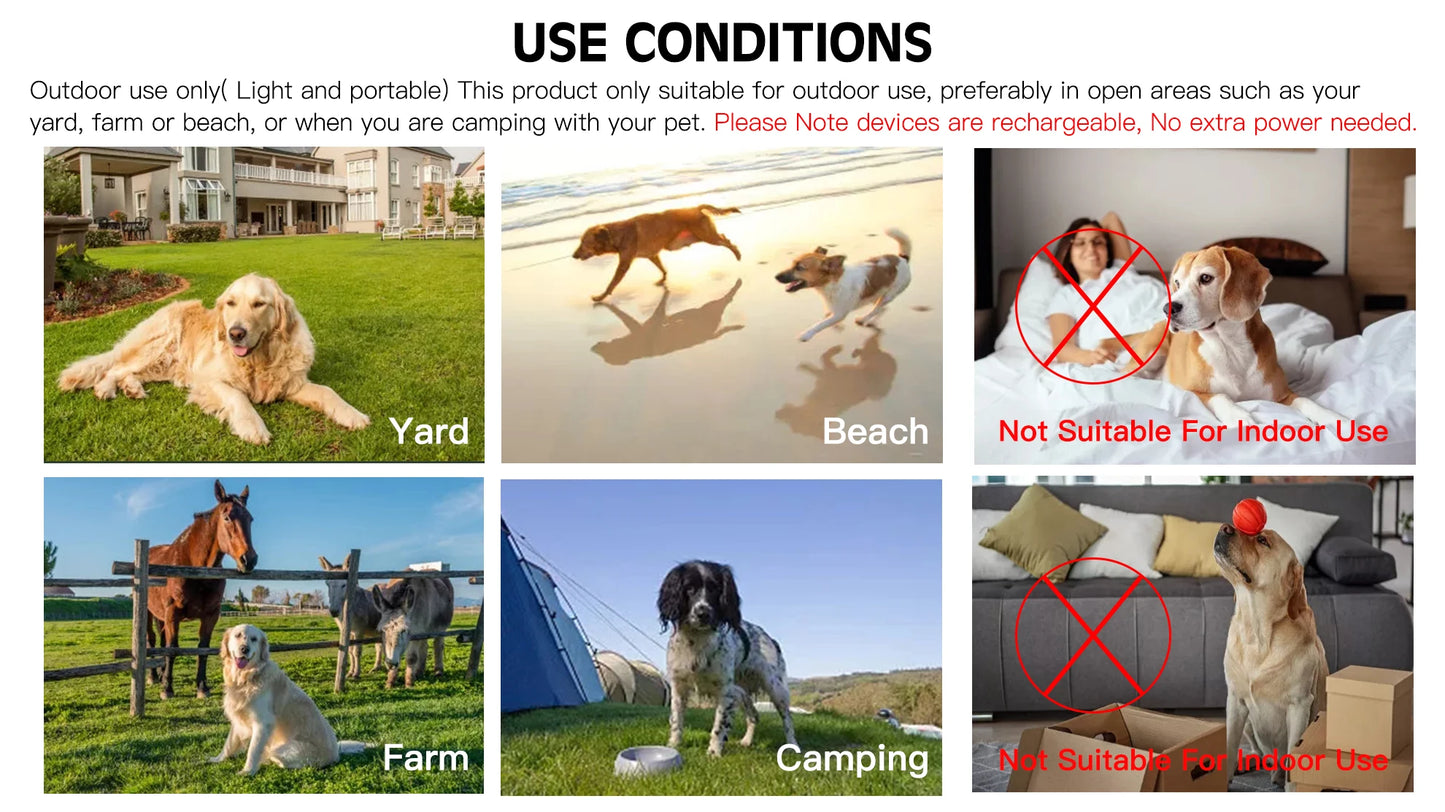 GPS Pet Fence Electric Wireless Dog Tracker Collar Pet Containment System Waterproof Dog Training Collar Anti Run Away Safety