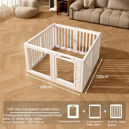 DIY Free Combination Dog Fence Transparent Indoor Acrylic Dog Playpen Splicing Isolation Pet Fences Household Small Enclosure