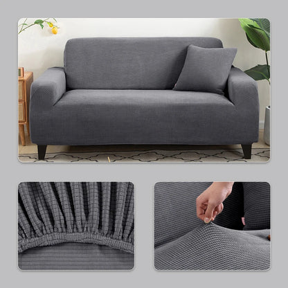 Jacquard Sofa Cover Couch Cover Sofa Cover Elastic Soft Versatile Furniture Protection Cover Pet Proof Living Room Household Use