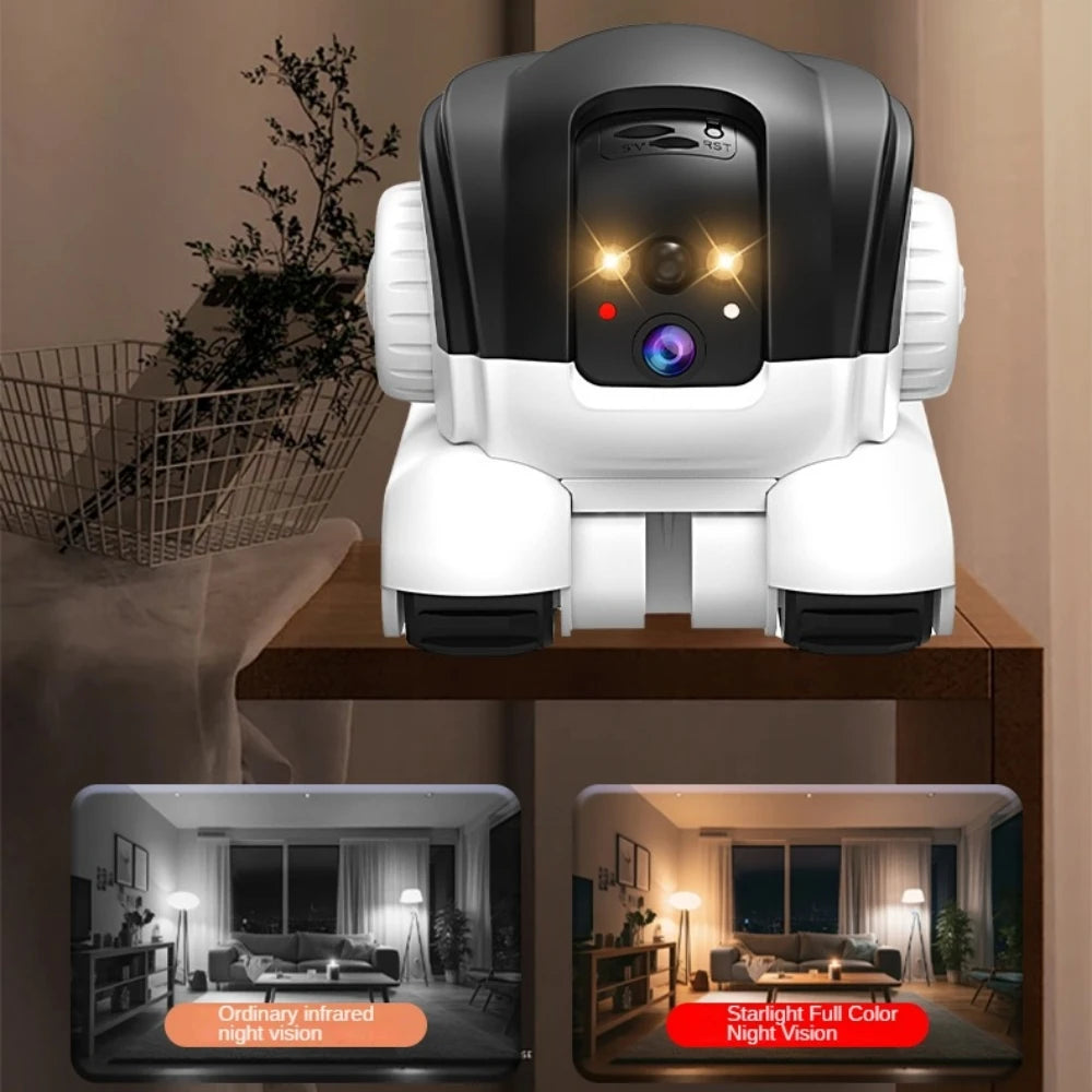 360 Degree Rotating Pet Camera with Two Way Talk Function and Night Detection Robot Cameras for Home Security