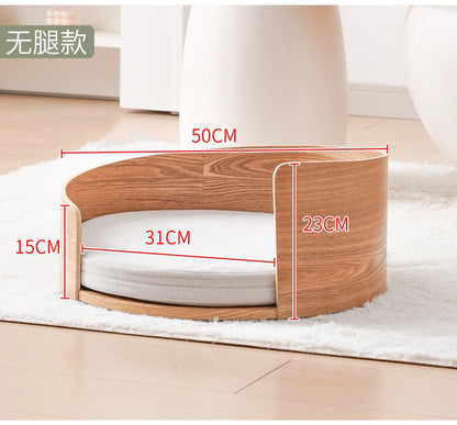 Solid wood pet nest, sofa cat t, dog bed can be dismantled and washed, small and medium-sized pets can sleep in cat bed in all