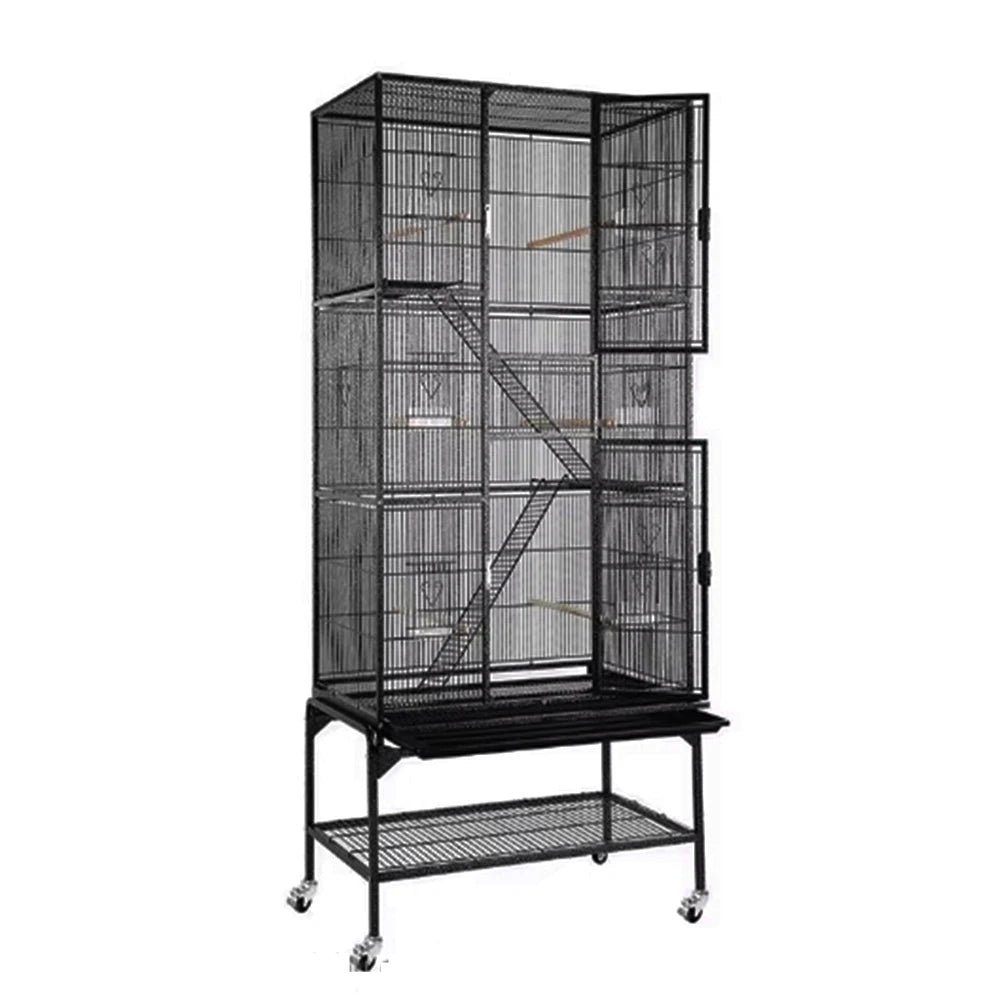3 Layers Platform Chinchilla Sugar Glider Cockatiel Steel Cage Parrot Bird Cage Large Breeding Aviary Outdoor
