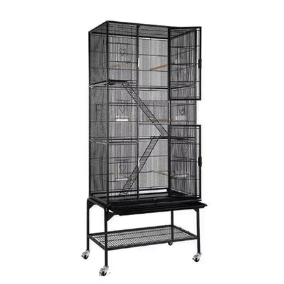 3 Layers Platform Chinchilla Sugar Glider Cockatiel Steel Cage Parrot Bird Cage Large Breeding Aviary Outdoor
