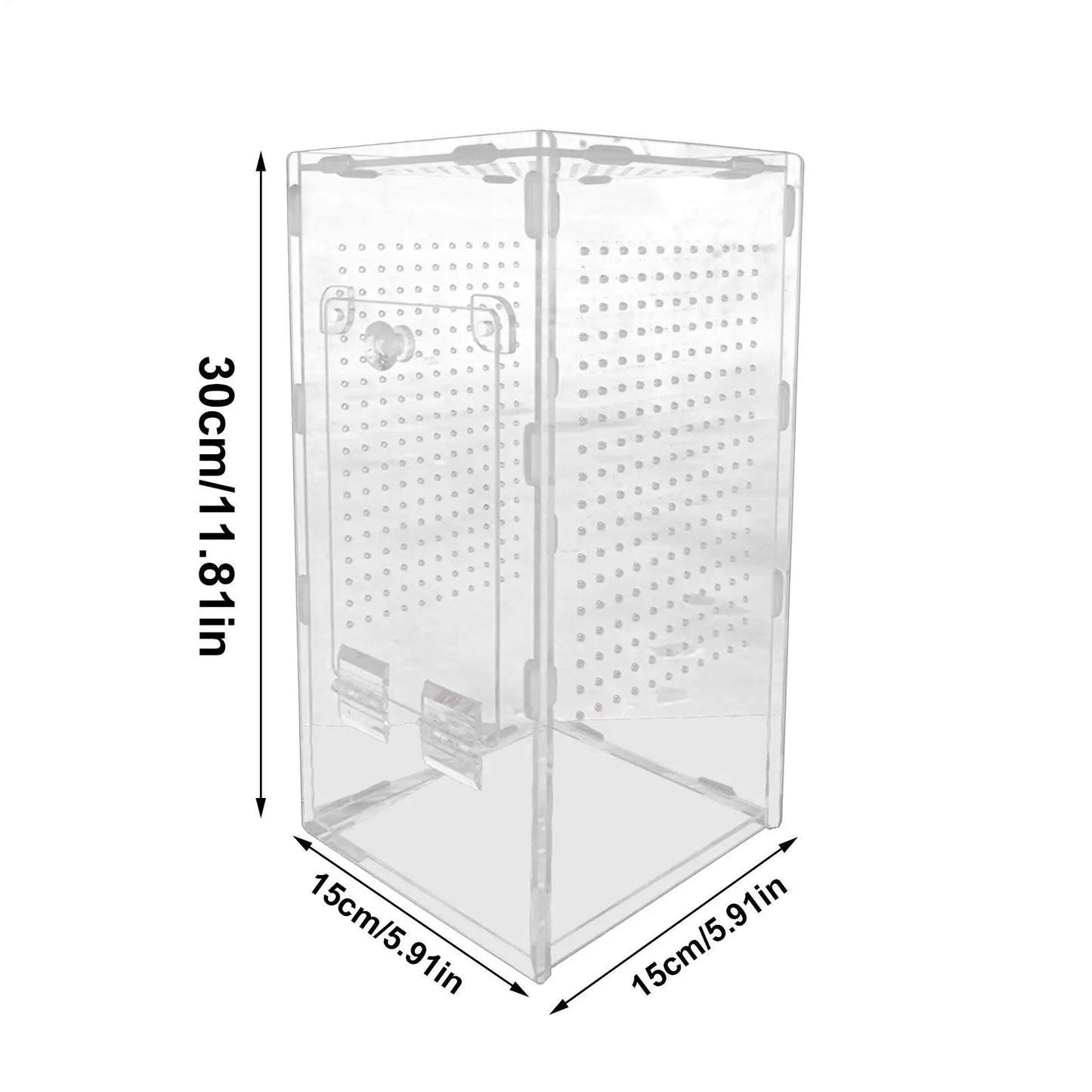 Spider Enclosure Mantis Acrylic Terrarium Spider Enclosure Ventilated Reptile Animal Cage for Breeding Observation Frog Lizard