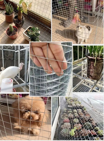 Hot Dip Galvanized Breeding Welding Wire Mesh Chicken Rabbit Squirrel Cage Mesh Balcony Garden Safety Net Anti Mouse Snake Fence