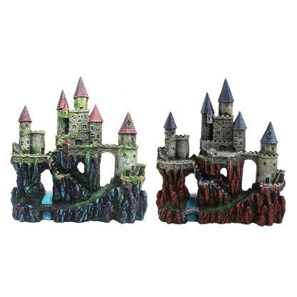 Aquarium Decoration Antique Castle Safe for Freshwater and Saltwater Fish Tank
