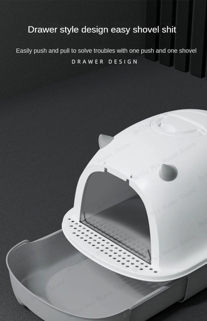 Extra Large Odor-proof Cat Litter Box Fully Enclosed Cat Toilet Foldable Storage Drawer-style Cat Litter Box Pet Supplies