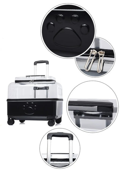 Portable Dog Strollers Carriers Travel Luxury Transparent Cats Strollers Cheap Outdoor Small Medium Suitcase Pets Supplies