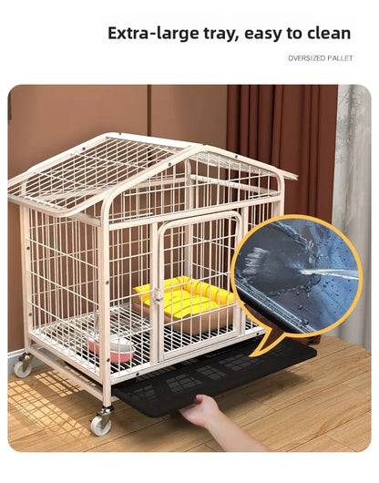 Indoor Large Medium Dog Cage with Toilet Pet Dog House Fence for Samoyed Labr Dog Cages Kennels And Run Outdoor Supplies