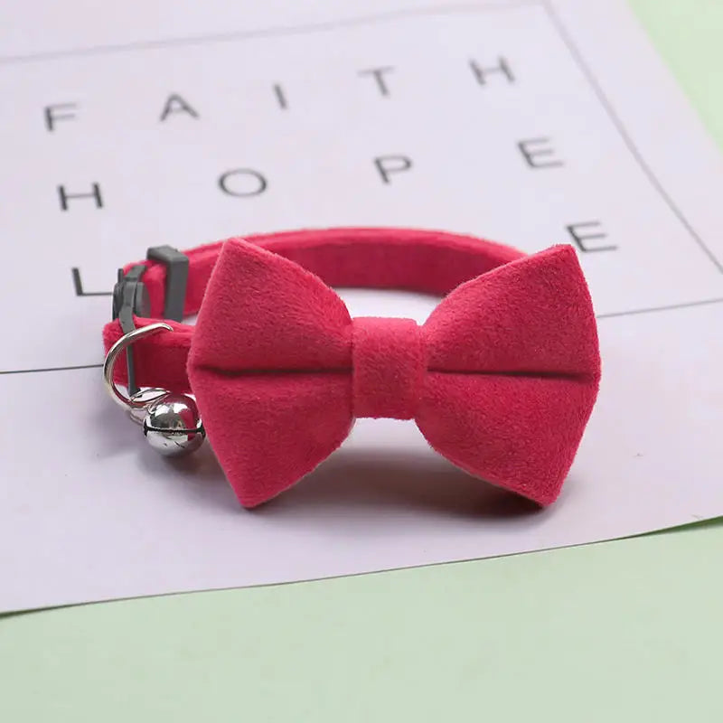 Pet Collars New Pet Bow Bell Collars Cute Cat Collars Pet Supplies Multicolor Adjustable Pets Dressing Tool Pets Accessories