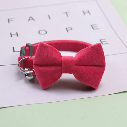 Pet Collars New Pet Bow Bell Collars Cute Cat Collars Pet Supplies Multicolor Adjustable Pets Dressing Tool Pets Accessories