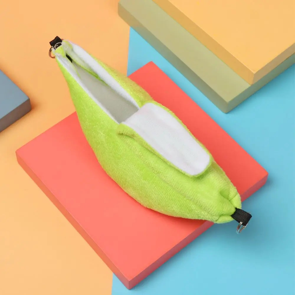 Banana Shape Hamster Hammock Rat Hanging Beds House Small Animal Cage Squirrel Guinea Pig Banana Style Plush