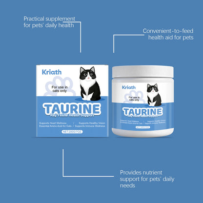 Cats Taurine Powder Support Pet Heart Health and Stability Maintain Pets Vision Gentle Formula Pet Daily Care Nutrition Powder