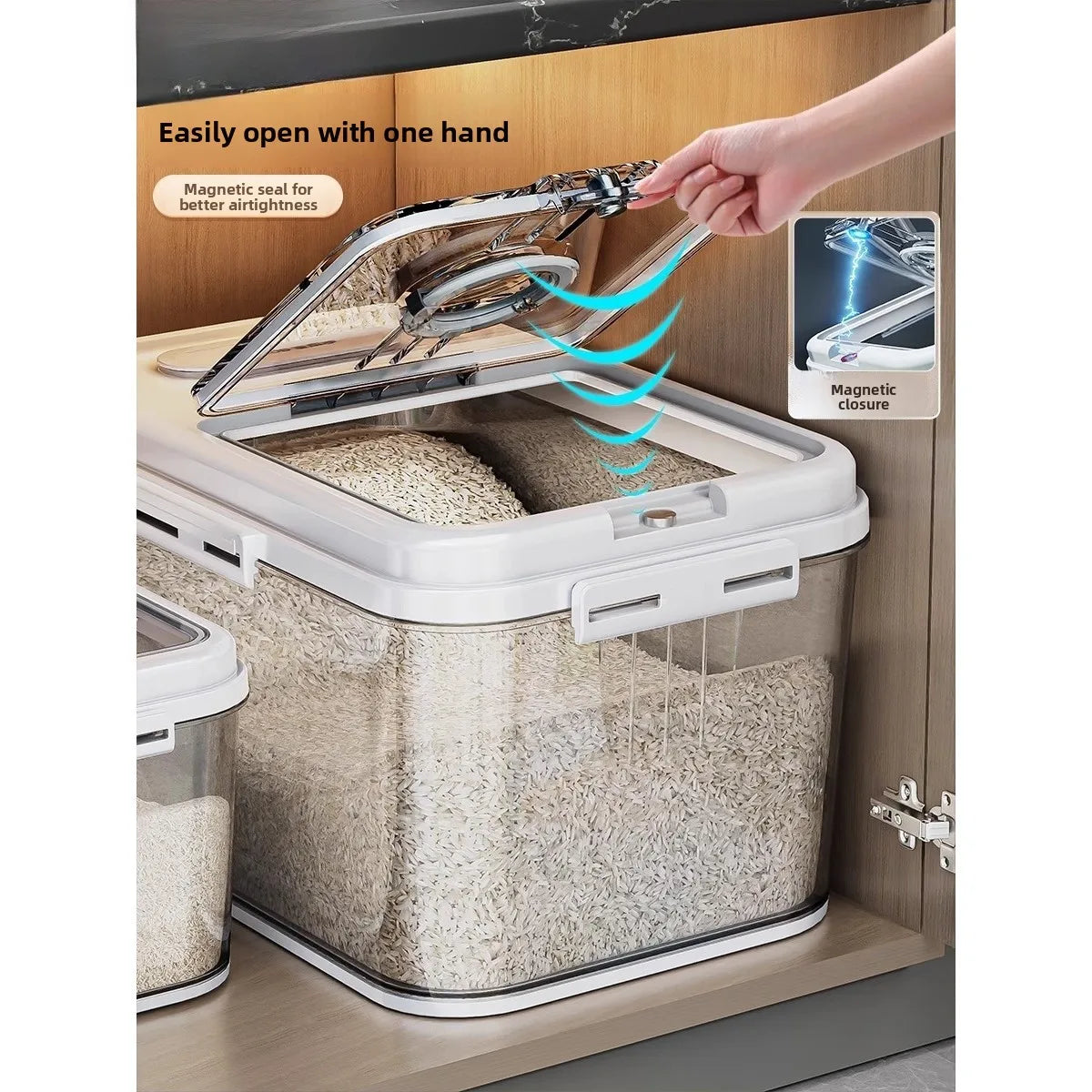 Large Capaci Sed Rice Storage Box Household Kitchen Storage Container for Rice And Flour Anti-Bug And Moisture Proof
