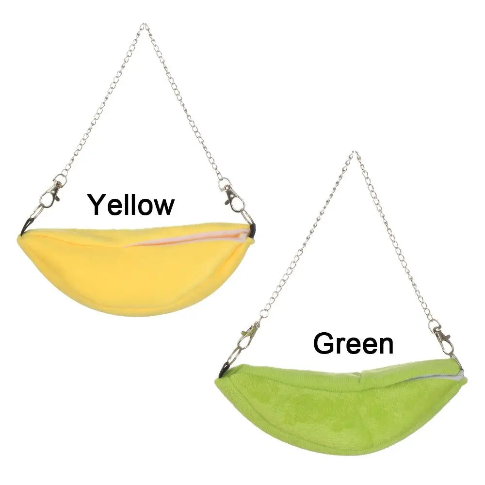 Banana Shape Hamster Hammock Rat Hanging Beds House Small Animal Cage Squirrel Guinea Pig Banana Style Plush