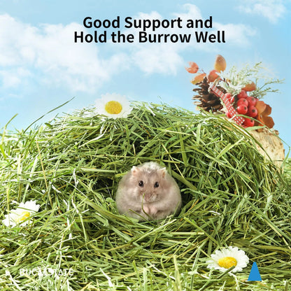 300g Timothy Hay Natural Hamster Bedding Small Animal Nesting Bedding Straw Habitat Decor for Dwarf Syrian Hamsters Gerbils Mice
