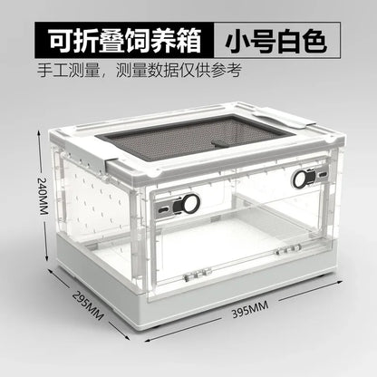 Reptiles Breeding Enclosure Cages Transparent Amphibians Habitat Box Plastic Reptile Feeding Box for Lizard Bearded Dragon