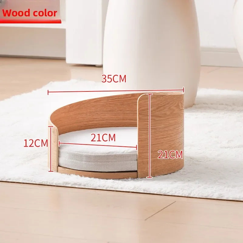 Solid wood pet nest, sofa cat t, dog bed can be dismantled and washed, small and medium-sized pets can sleep in cat bed in all