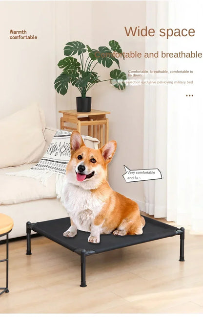 Pet Bed, Cat Dog Folding Camping Bed, Marching Bed, Portable, Detachable, Washable, All Season Cat Kennel, Puppy Bed Cat Bed