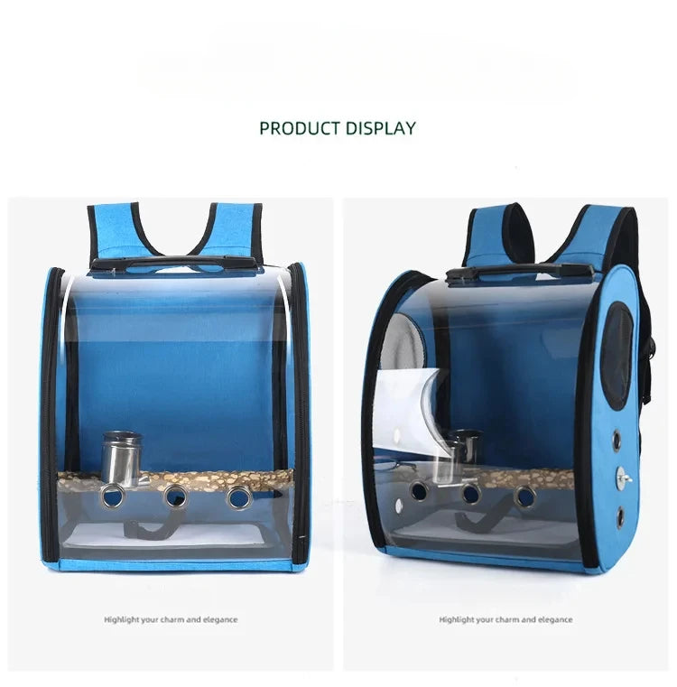 Pet Bird Cage House Parrot Carrier with Feeders Bird Large Space Travel Bag Breathable Portable Bird Cage Accessories