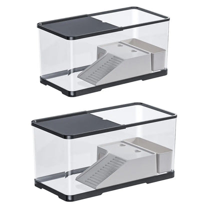 Turtle Tank Multifunction with Cover Sturdy Reptile Habitat with Basking for Frog Tortoises Leopard Amphibians Terrapin