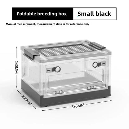 Reptiles Breeding Enclosure Cages Transparent Amphibians Habitat Box Plastic Reptile Feeding Box for Lizard Bearded Dragon