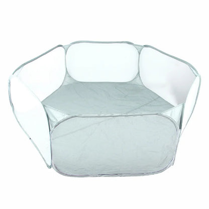 Portable Small Pet Cage Transparent Hedgehog Cage Tent Pet Playpen Open Folding Yard Fence For Dog Hamster Rabbit Guinea Pig