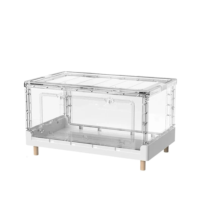 ‌Hamster Cage - Extra Large Acrylic Habitat for Syrian Hamsters, Foldable Transparent Cage with 3 Levels, Spacious Pet Home