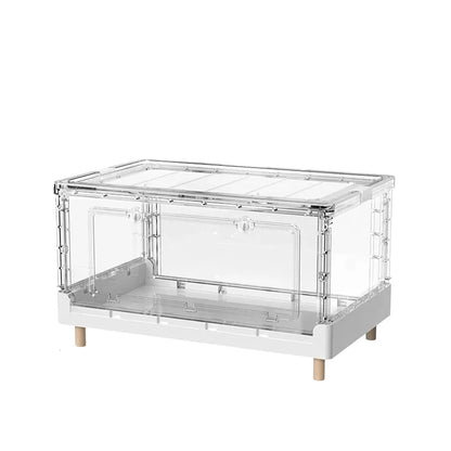 ‌Hamster Cage - Extra Large Acrylic Habitat for Syrian Hamsters, Foldable Transparent Cage with 3 Levels, Spacious Pet Home