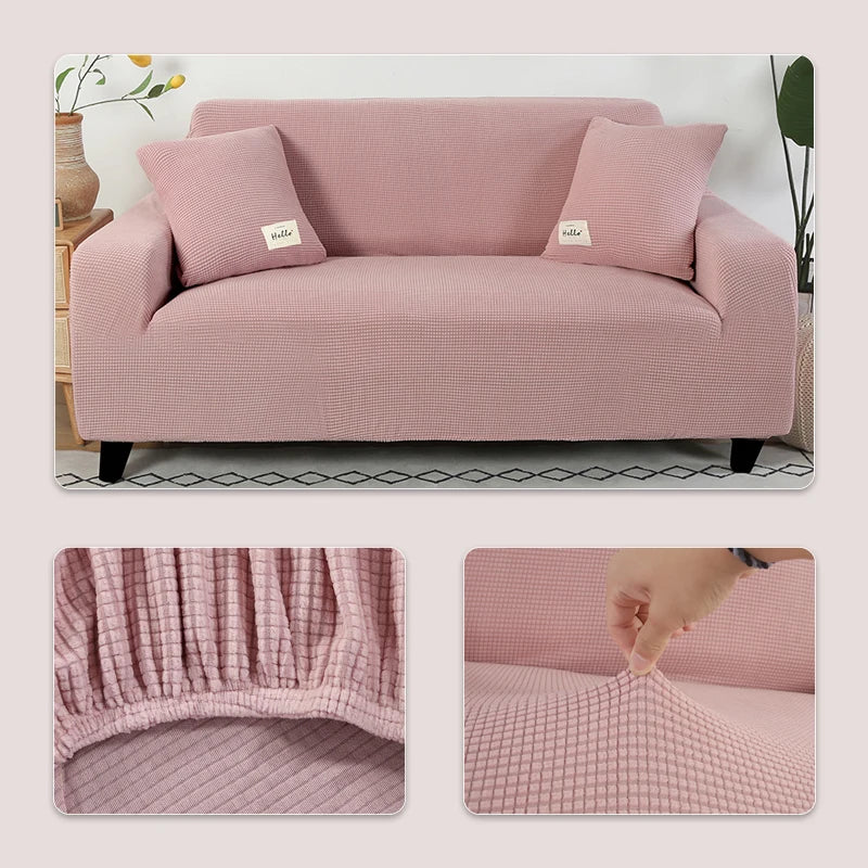 Jacquard Sofa Cover Couch Cover Sofa Cover Elastic Soft Versatile Furniture Protection Cover Pet Proof Living Room Household Use