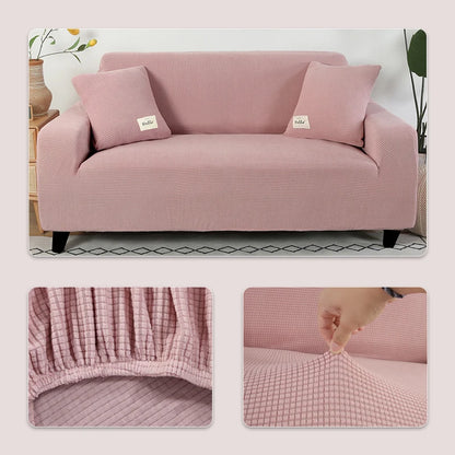 Jacquard Sofa Cover Couch Cover Sofa Cover Elastic Soft Versatile Furniture Protection Cover Pet Proof Living Room Household Use