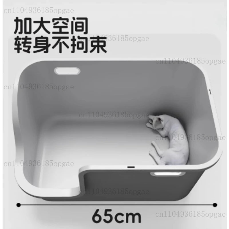 Corridor Cat Litter Box Fully Enclosed Oversized Anti-splash Deodorant Deodorant Flip Cover and Raised Cat Toilet