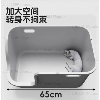 Corridor Cat Litter Box Fully Enclosed Oversized Anti-splash Deodorant Deodorant Flip Cover and Raised Cat Toilet