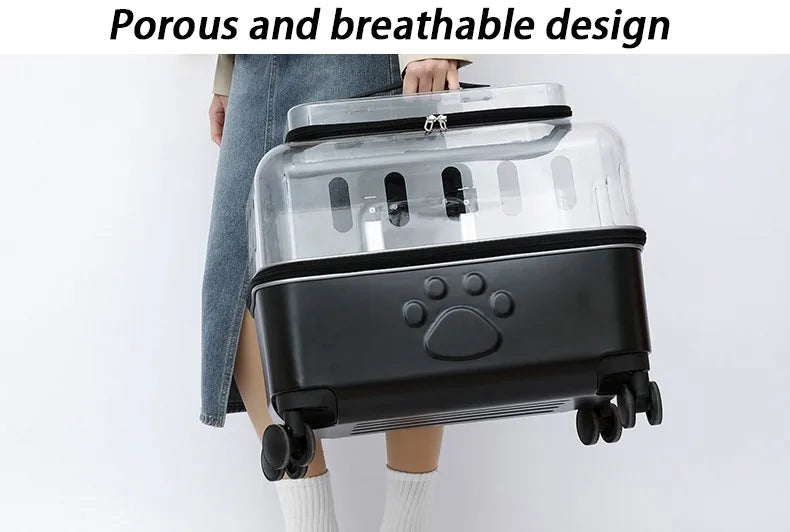 Portable Dog Strollers Carriers Travel Luxury Transparent Cats Strollers Cheap Outdoor Small Medium Suitcase Pets Supplies