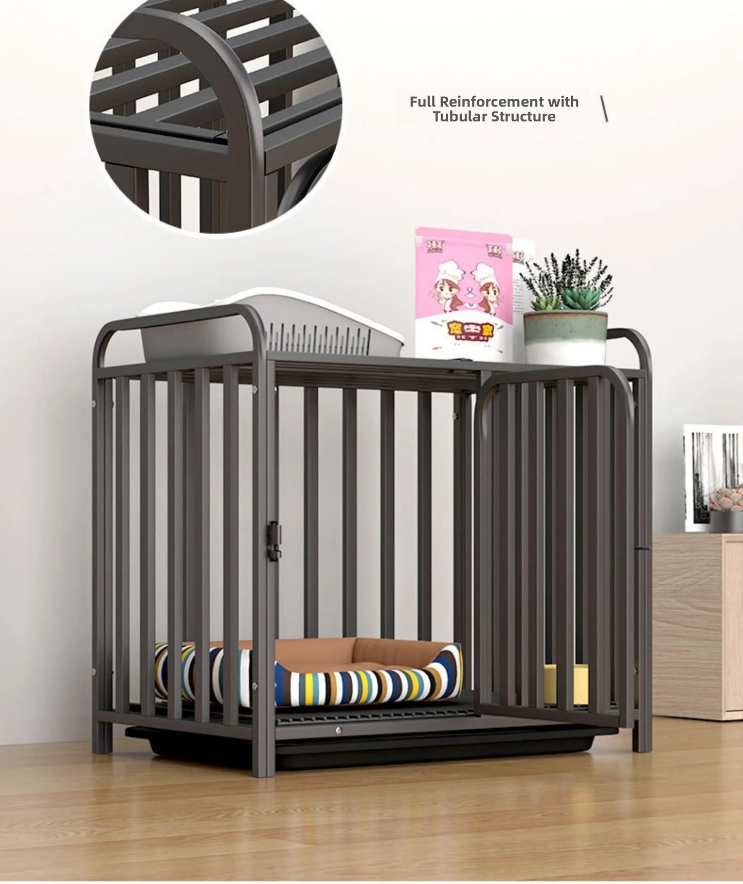 Indoor Large Medium Dog Cage with Toilet Pet Dog House Fence for Samoyed Labr Dog Cages Kennels And Run Outdoor Supplies