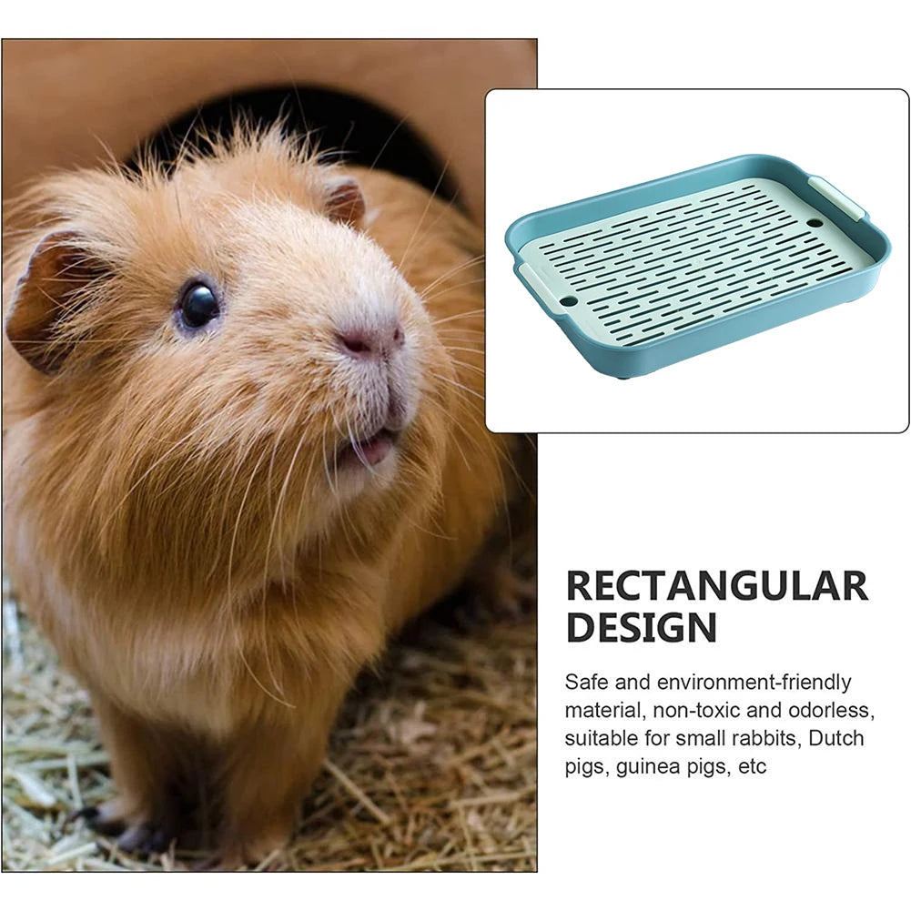 Rabbit Litter Box Pets Restroom Pet Toilet Tray Bunnies Corner Toilet Box Ferret Hamster Dragon Cat Guinea Pig Dutch Pigs