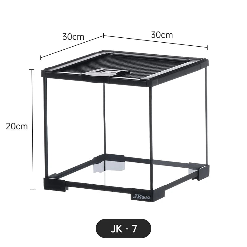 Climbing Pet Glass Tank,Lizard&Frog Habitat,Water Turtle&Hermit Crab Tank,Spider Enclosure for Reptiles,Horned Frog Breeding