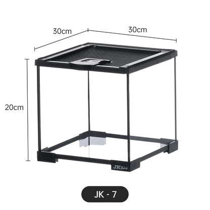 Climbing Pet Glass Tank,Lizard&Frog Habitat,Water Turtle&Hermit Crab Tank,Spider Enclosure for Reptiles,Horned Frog Breeding