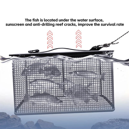Sougayilang Foldable Fishing Cage Net Fish Carp Bait Cage Shrimp Basket Fish Crayfish Lobsters Catcher Tank Trap Mesh Network