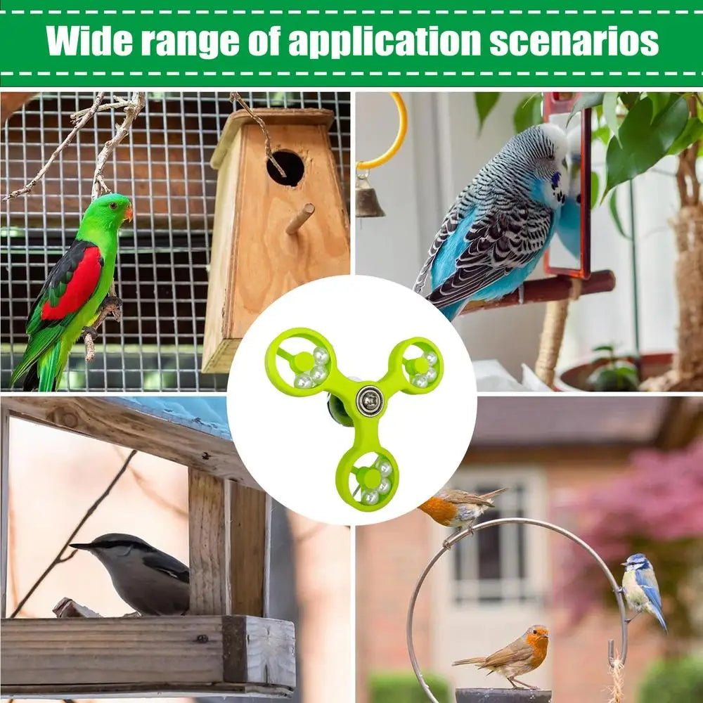 Bird Enrichment Activity Toys Boredom Relief Spinner Wheel windmill bird cage accessories for gnawing and biting