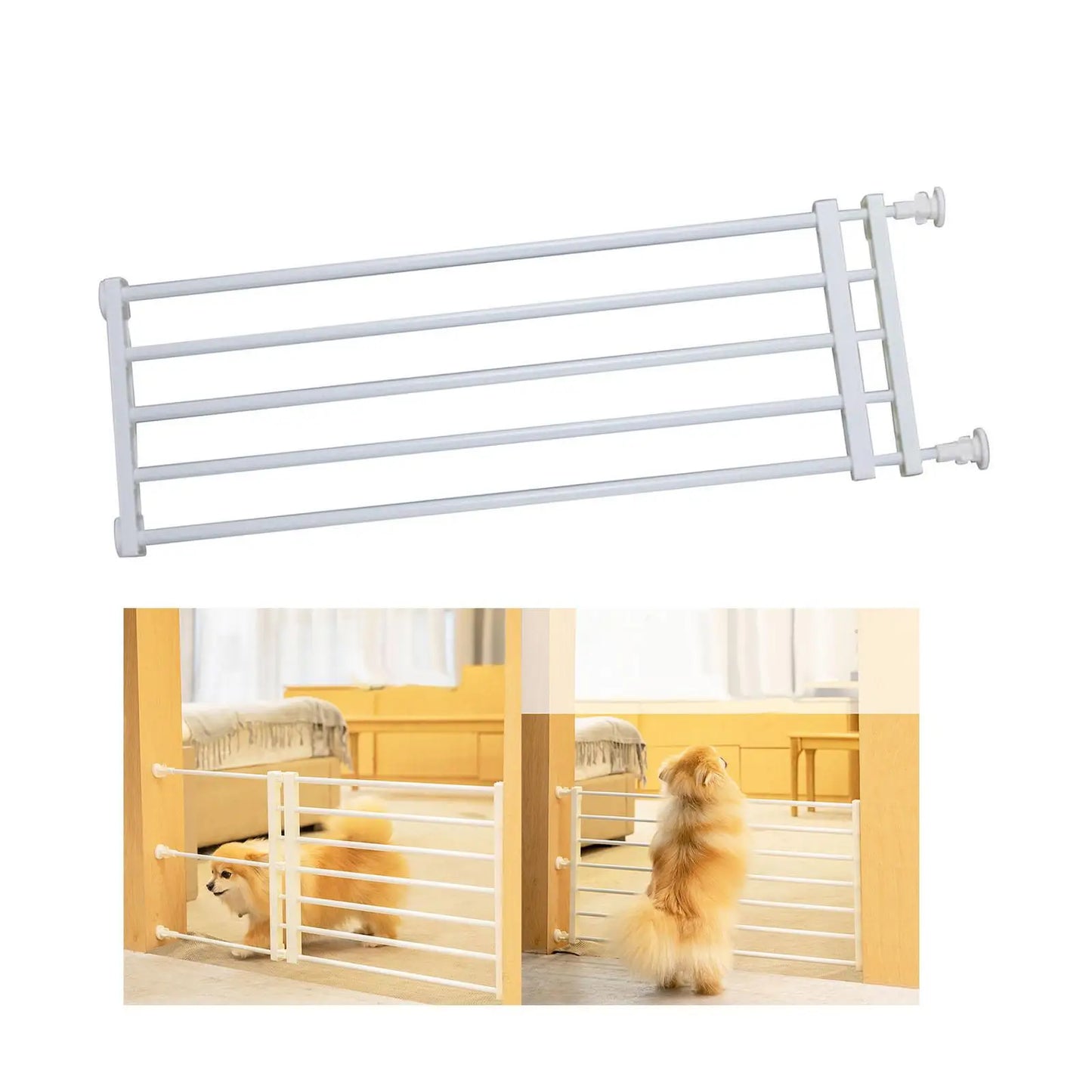 Retractable Pet Dog Gate Expandable Protection Barrier Hallways Stairs Lawn