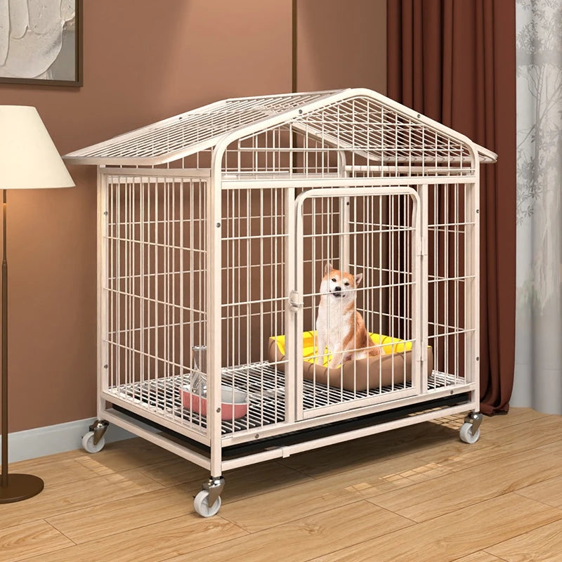 Indoor Large Medium Dog Cage with Toilet Pet Dog House Fence for Samoyed Labr Dog Cages Kennels And Run Outdoor Supplies