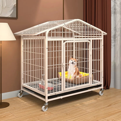 Indoor Large Medium Dog Cage with Toilet Pet Dog House Fence for Samoyed Labr Dog Cages Kennels And Run Outdoor Supplies