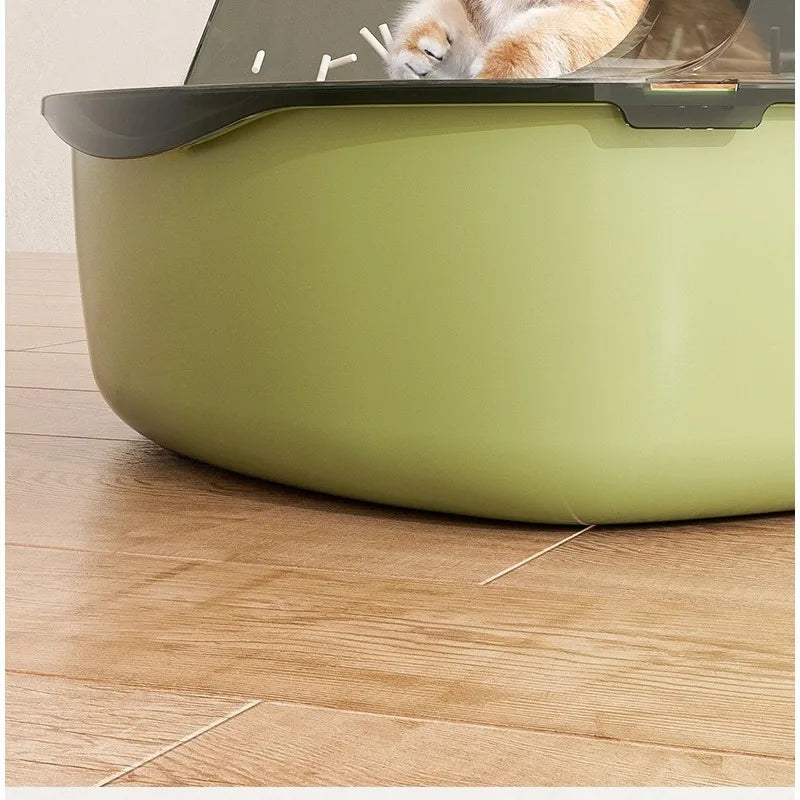 Semi-enclosed, breathable, odorless cat litter box, anti-splash cat litter box, pet supplies