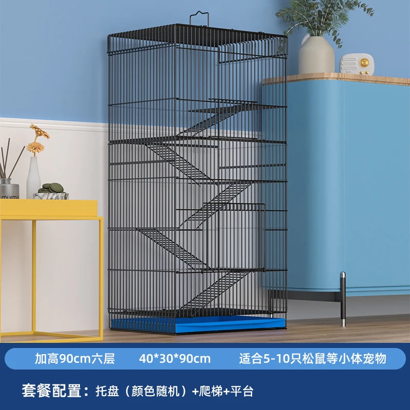 ‌Jumbo Hedgehog Sugar Glider Cage - Reinforced Escape-Proof Habitat, Chew-Resistant Large Base for Rats Hamsters