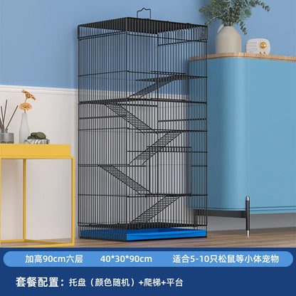 ‌Jumbo Hedgehog Sugar Glider Cage - Reinforced Escape-Proof Habitat, Chew-Resistant Large Base for Rats Hamsters