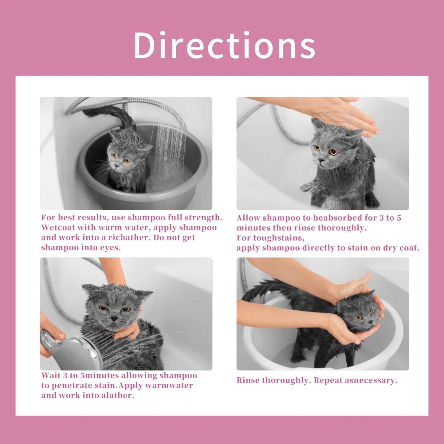 1pcs Premium Whitening Pet Grooming Shampoo - Cat Dog Universal Bath Shampoo With Lasting Fragrance And Clean Formula