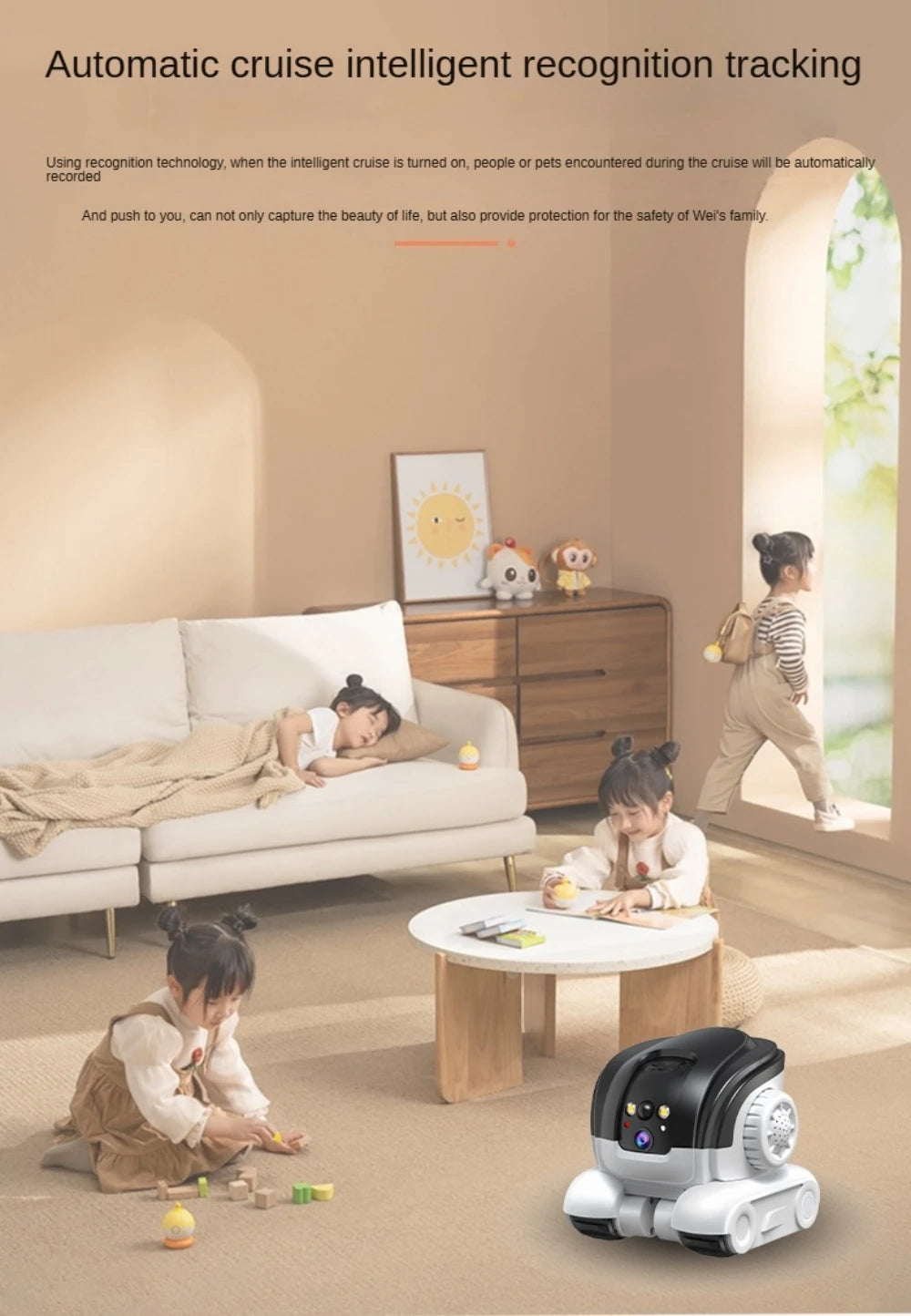 360 Degree Rotating Pet Camera with Two Way Talk Function and Night Detection Robot Cameras for Home Security