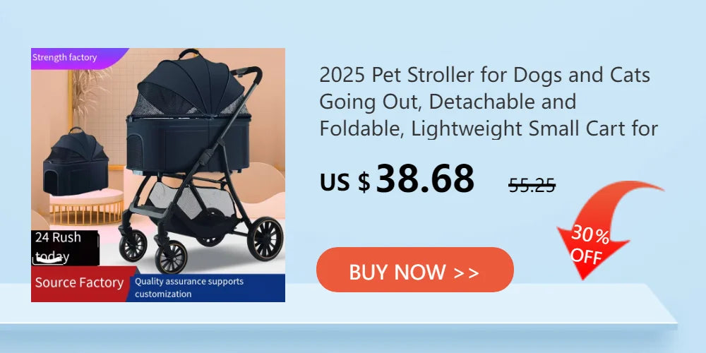 Load Bearing 20kg Small Foldable Pet Stroller for Going Out, Cat Dog Cart, Teddy Cart Lightweight Type Pet Stroller High-quality