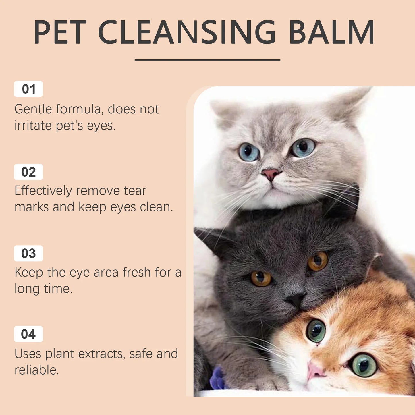 YEGBONG Pet Tear Stains Remover Balm 30g Eye Dogs Eye Stain Cleaning Cream Keep Drying Prevent Pigmentation Reduce Tear Marks
